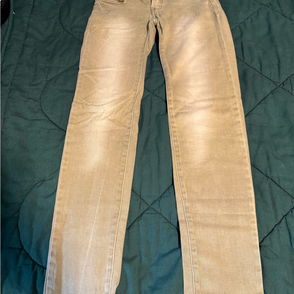Stylish Light Green/Tan/Brown Women's Jeans